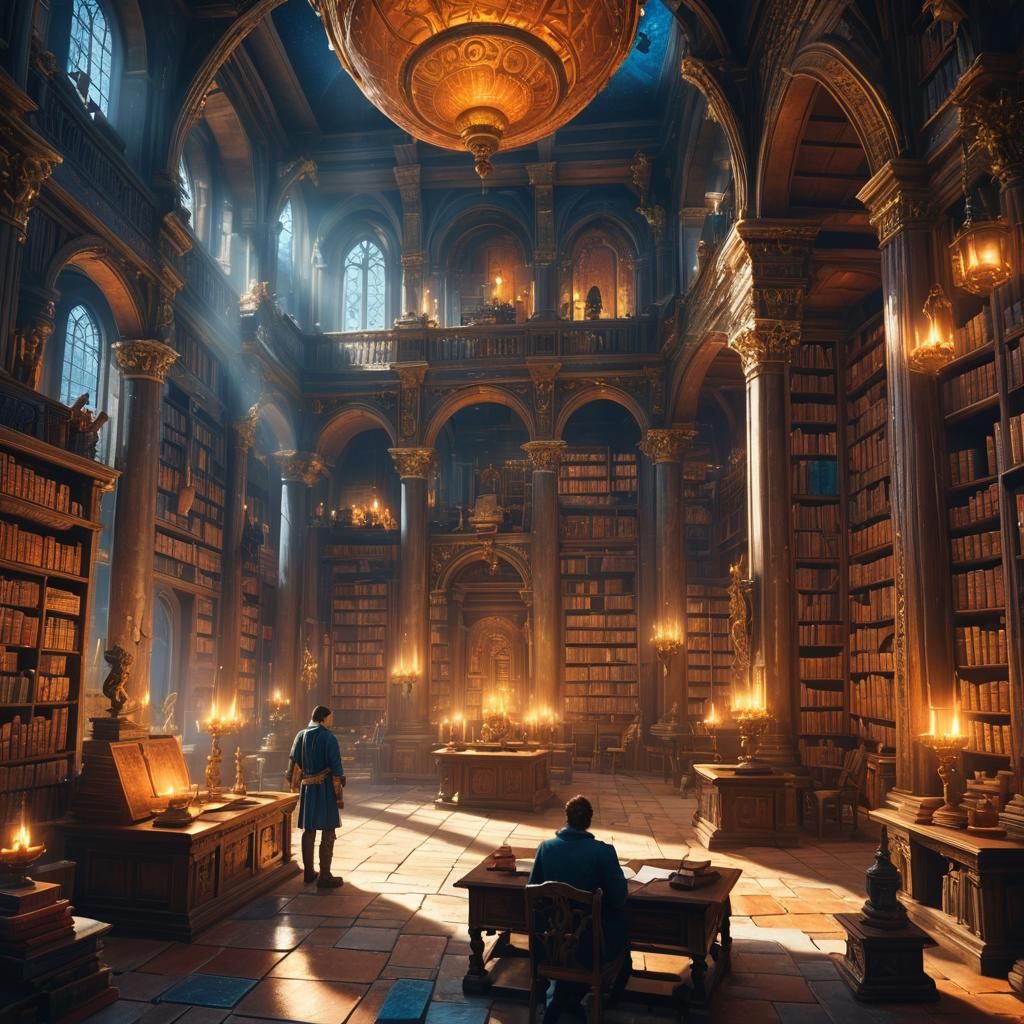 Mystical Library: Fantasy Art in Unreal Engine