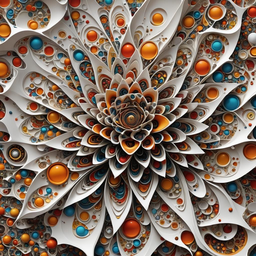 Surreal Fractal Art with Mortar and Neighborhoods