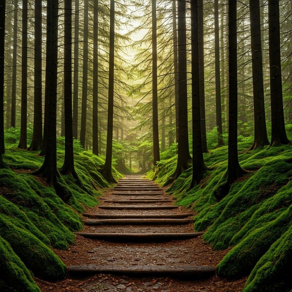 Surreal Island Paradise in Glass Amphora