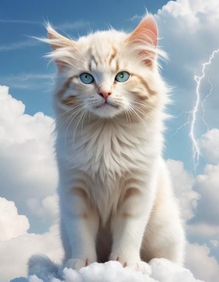 Angry Kitten God Made of Smoke Summons Lightning