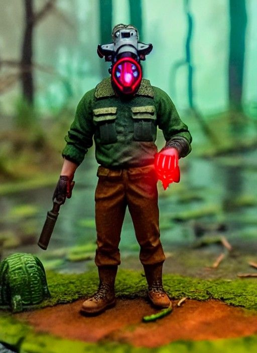 Gamekeeper in Misty Swamp: Solarpunk Fortnite Diorama