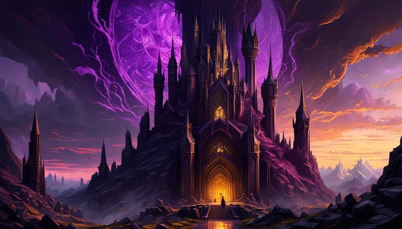 Epic Barad-dûr Dark Fantasy Concept Art