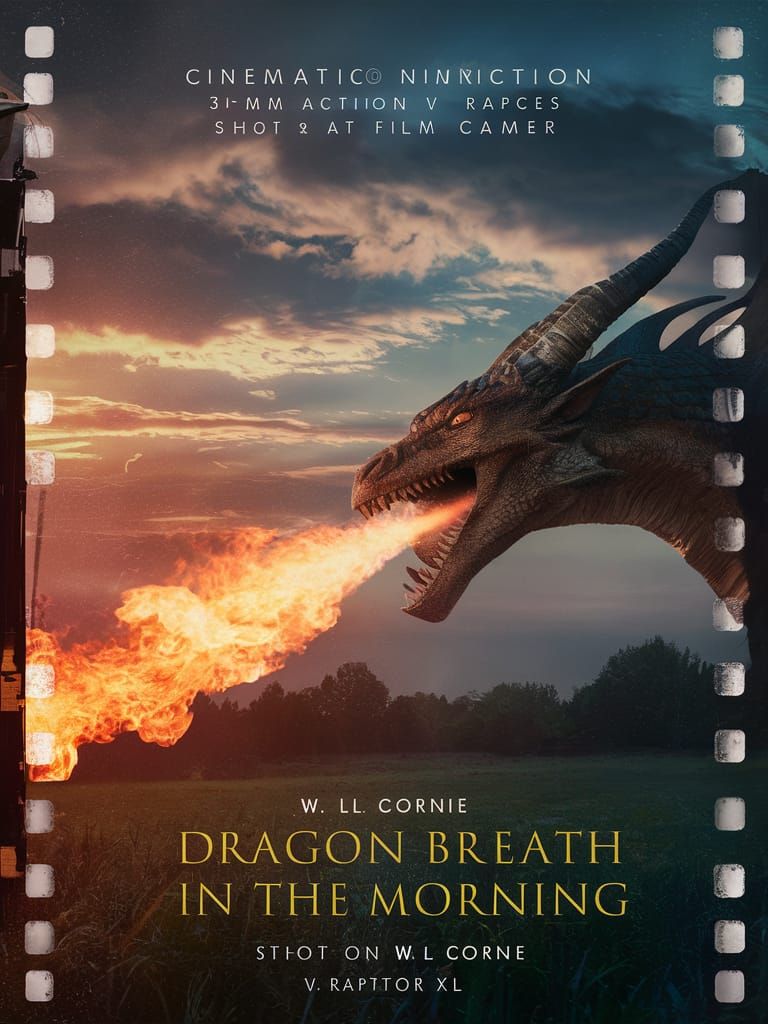 Dragon's Fiery Breath at Sunrise: A Cinematic Still