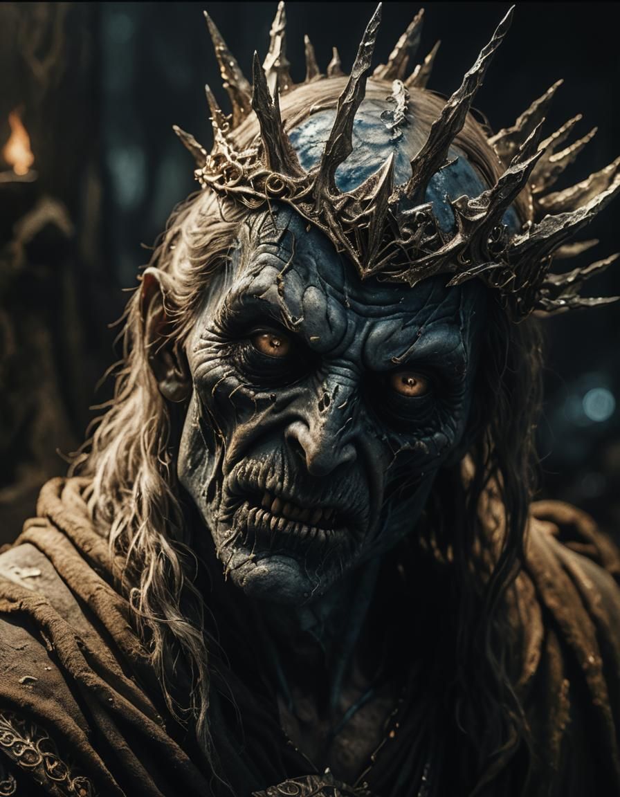 Undead King Portrait in Lord of the Rings Style