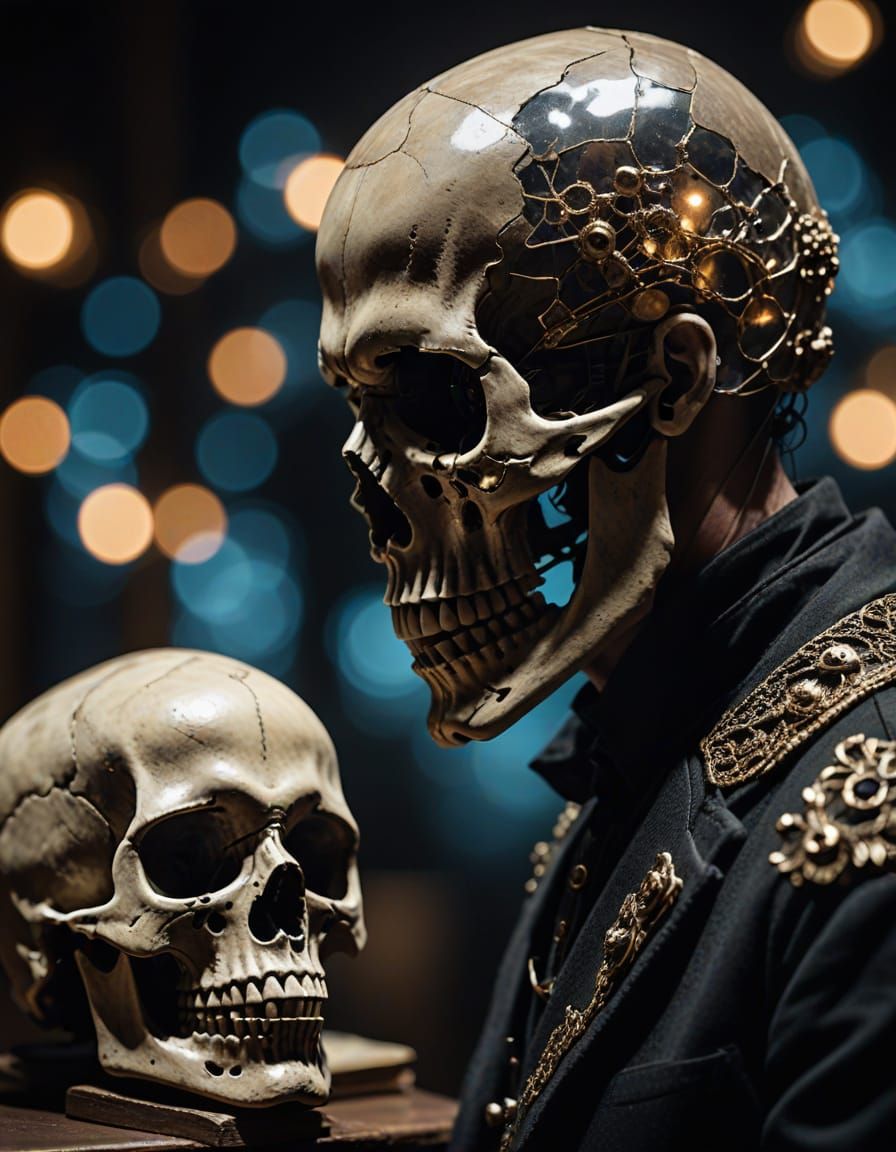 Hamlet Meets His Mortal Coil in a Haunting Double Exposure