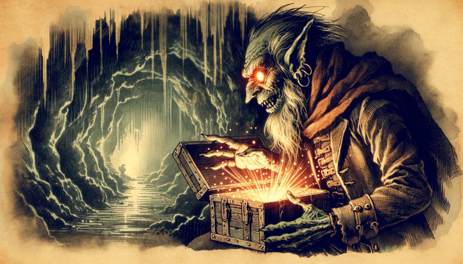 Goblin Reborn: Treasure Hunt in Watercolor Style