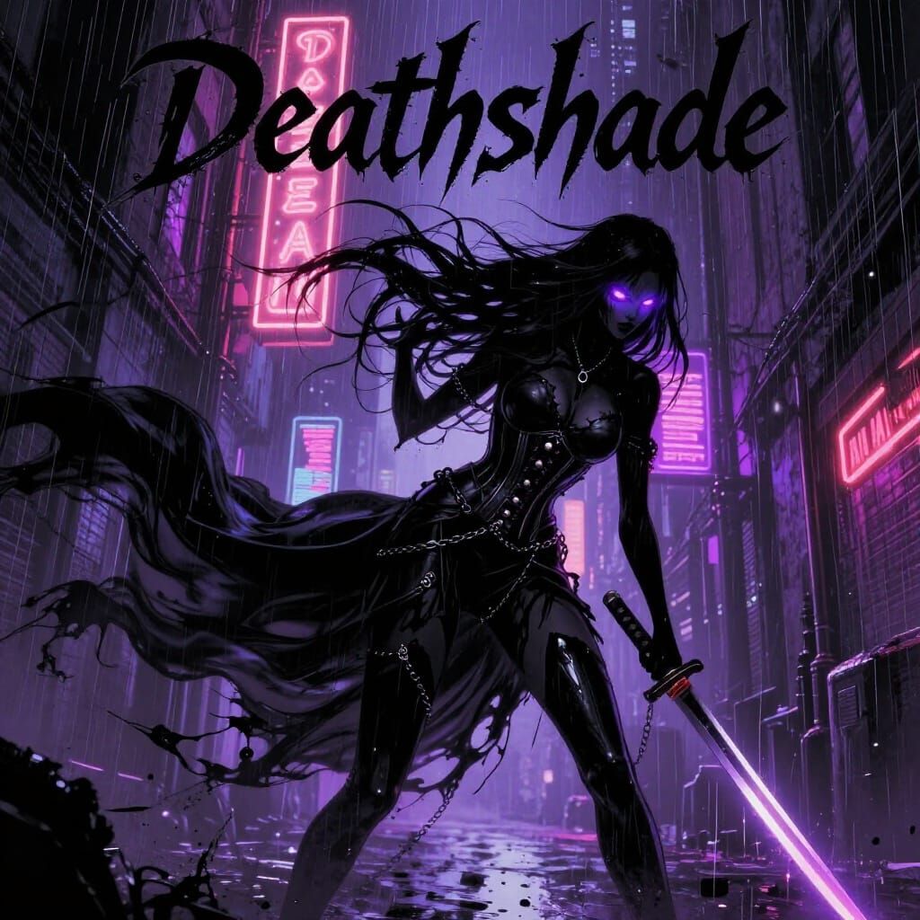 Deathshade in Neon Alley Comic Cover