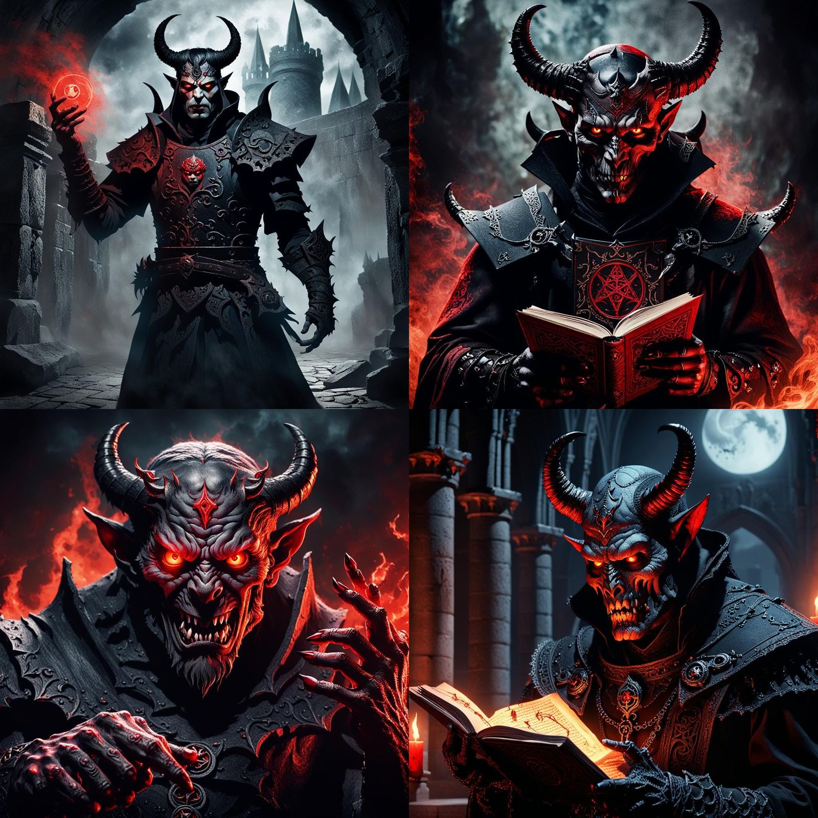 Gothic Bone Magic Warrior in the Shadows