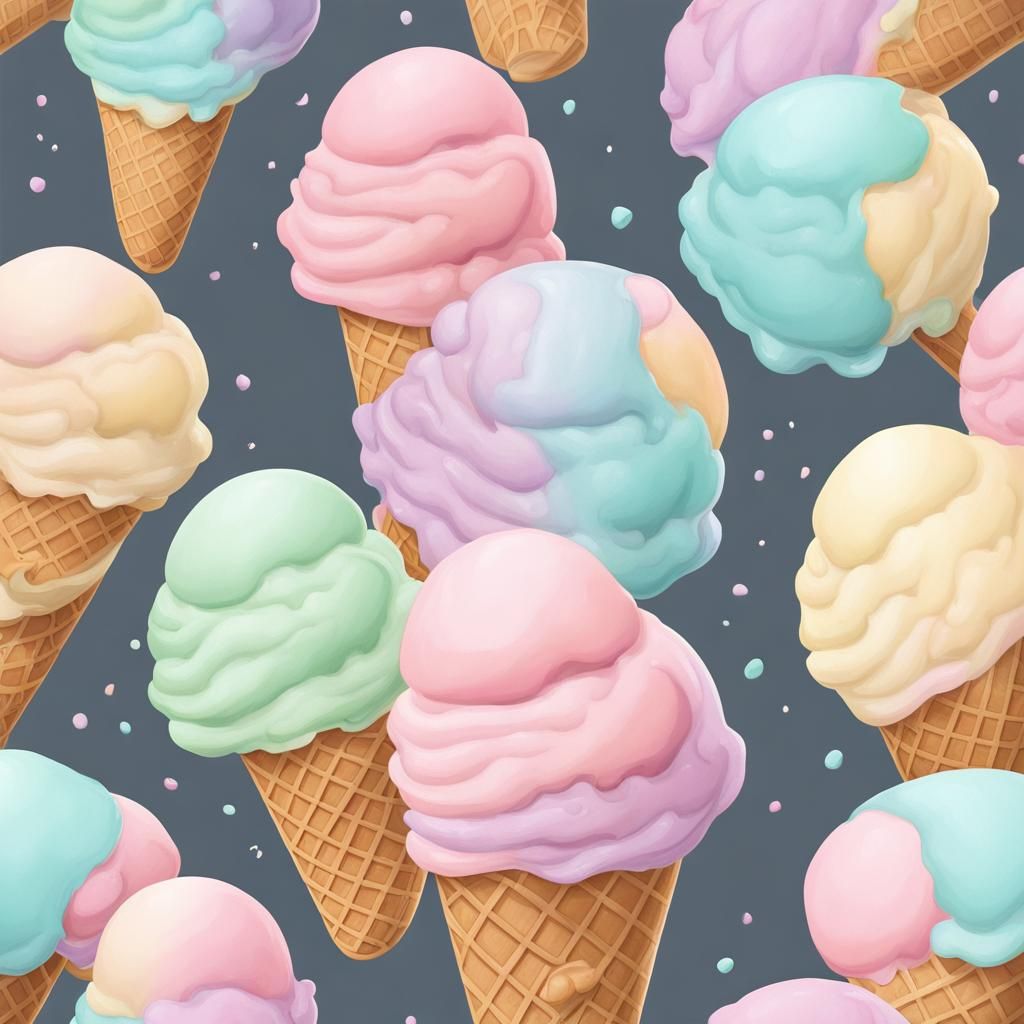 Pastel Ice Cream Dream: A Sweet AI Creation