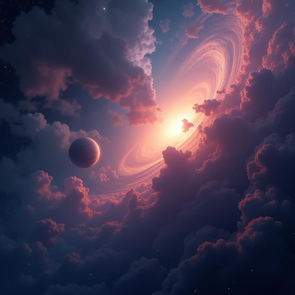 Vast Starry Galaxies in Detailed Matte Painting