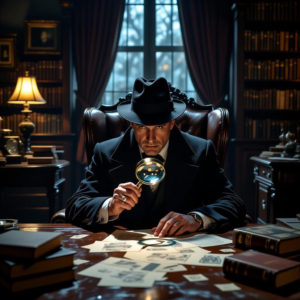 Armchair Detective in Film Noir Style