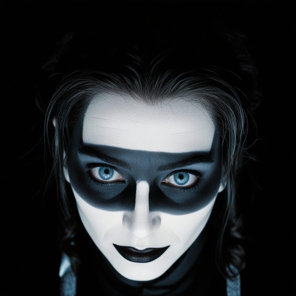 Surreal Noir Portrait in a Blizzard