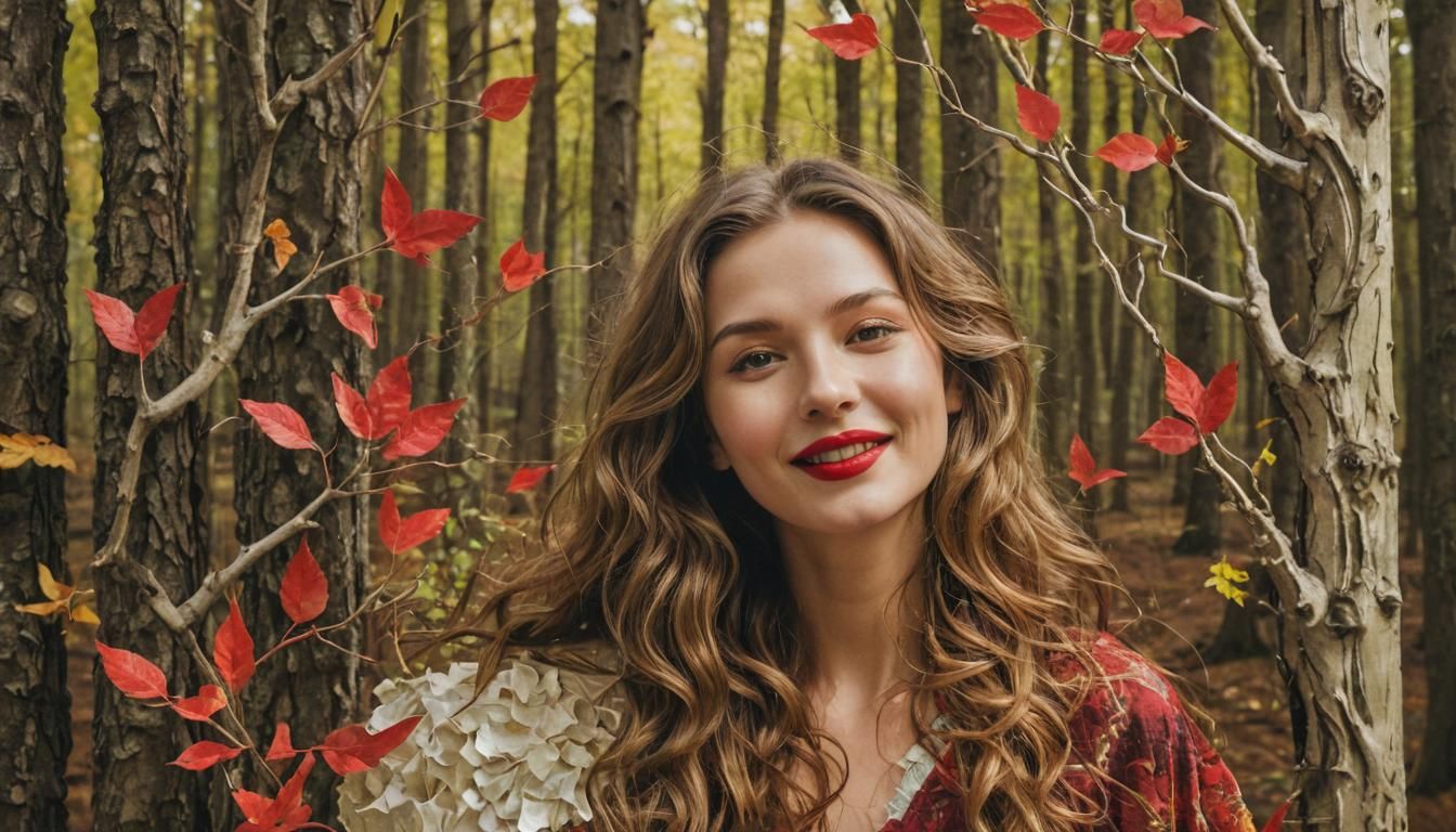 Hyperrealistic Wax Lady Photobombs Forest Scene