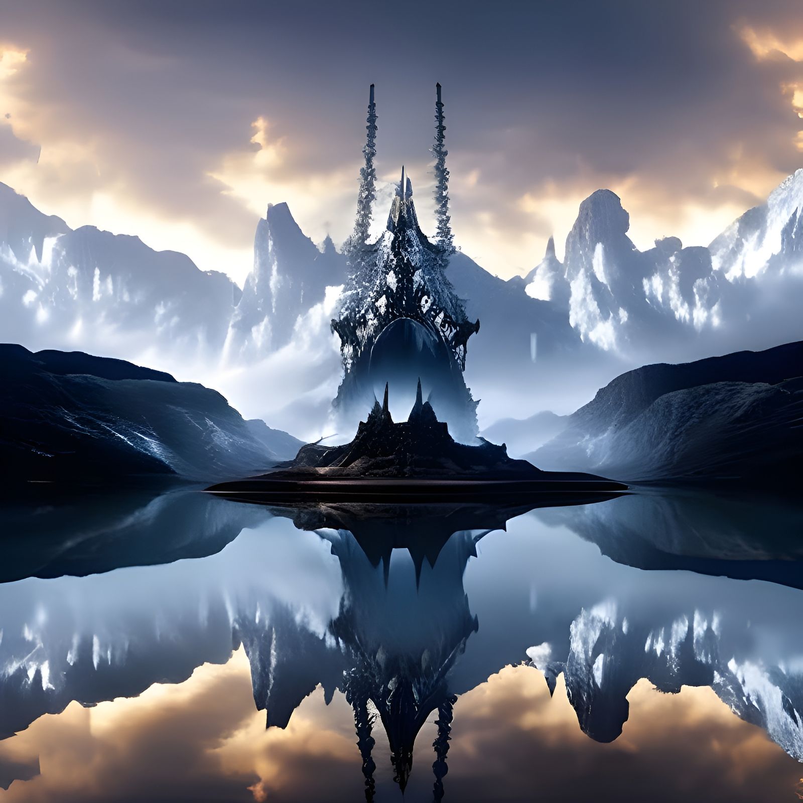 Optical Illusion: Dragon Reflected in Hall of Mirrors