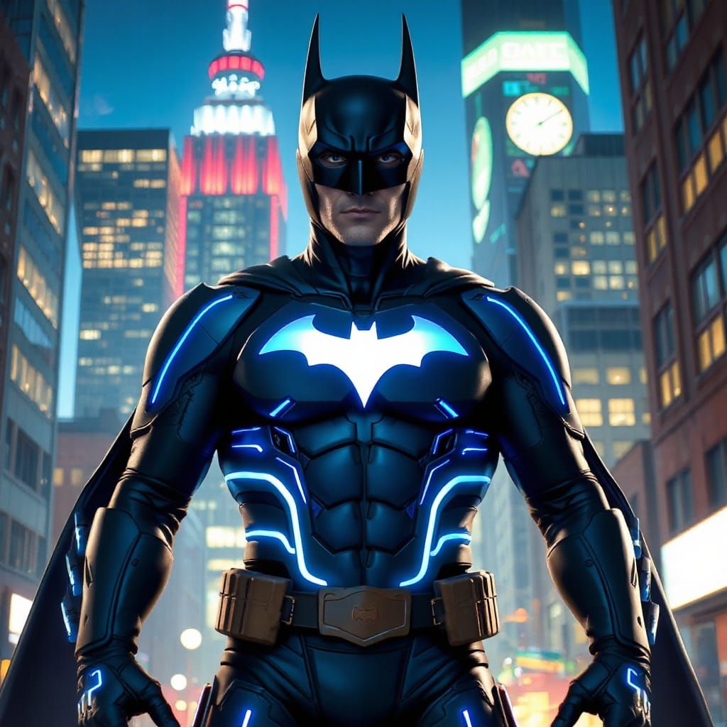 Batman Beyond in Tron-Inspired Cyberpunk Gotham