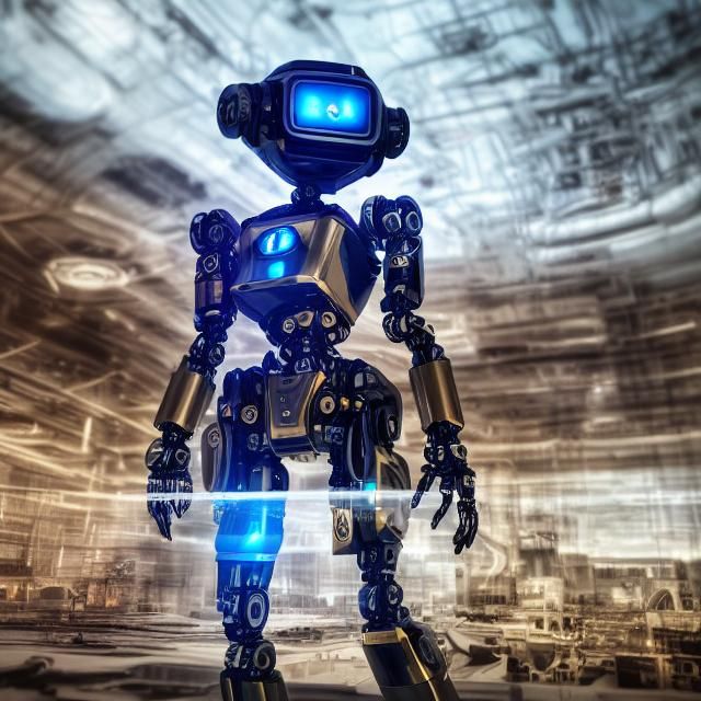 Cyborgs Manage Futuristic Robot Mega Factory