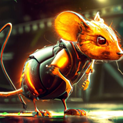 Cyberpunk Mouse Concept Art in 8k Resolution