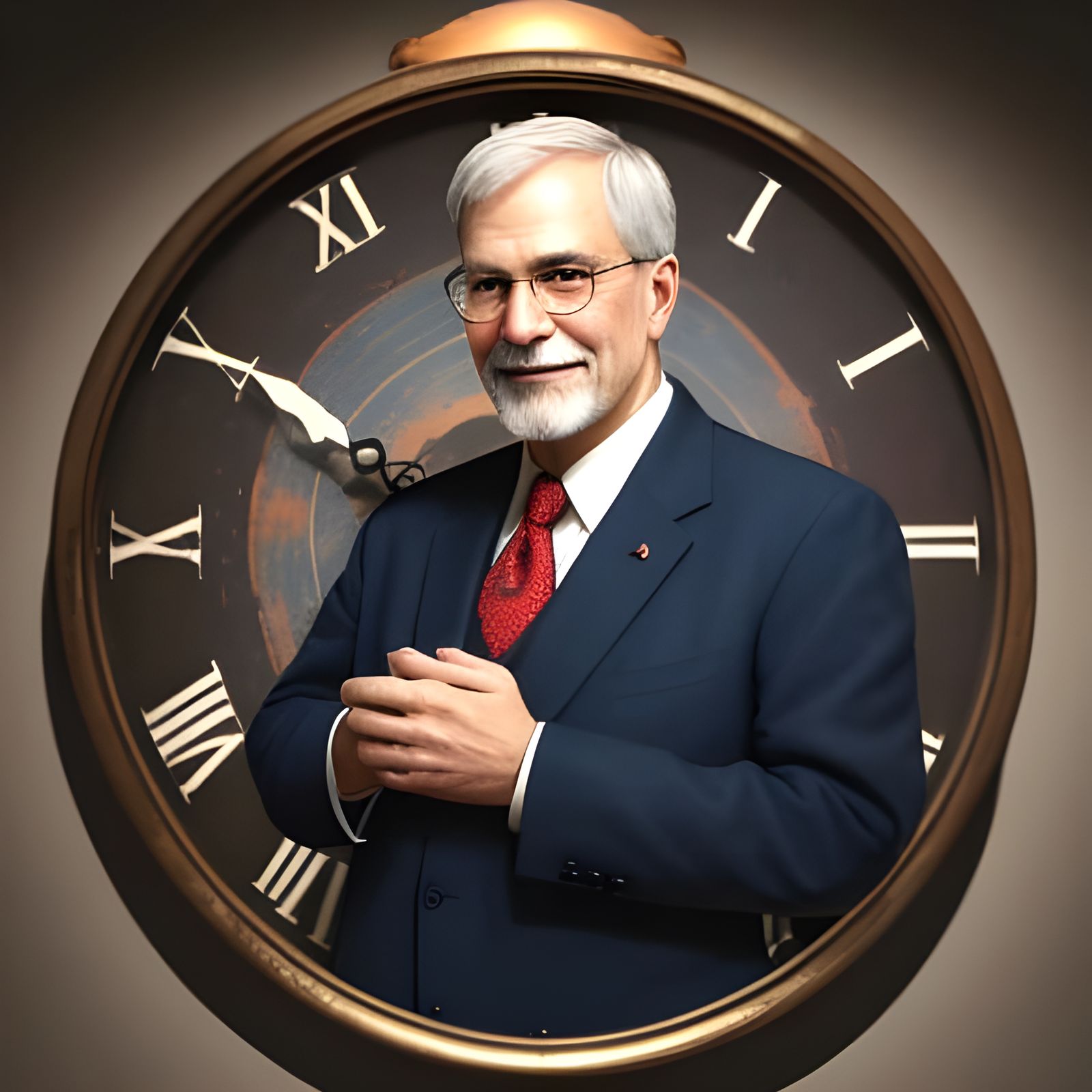 Friendly Businessman Poses in a Colorful Office