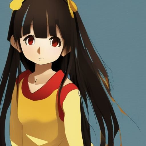 Incan Girl in Anime Style