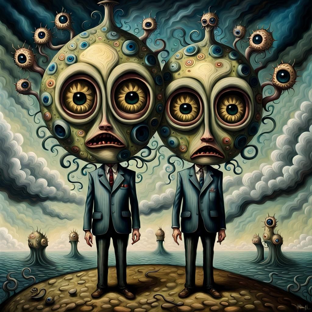 Surreal People in Pop Surrealism Style