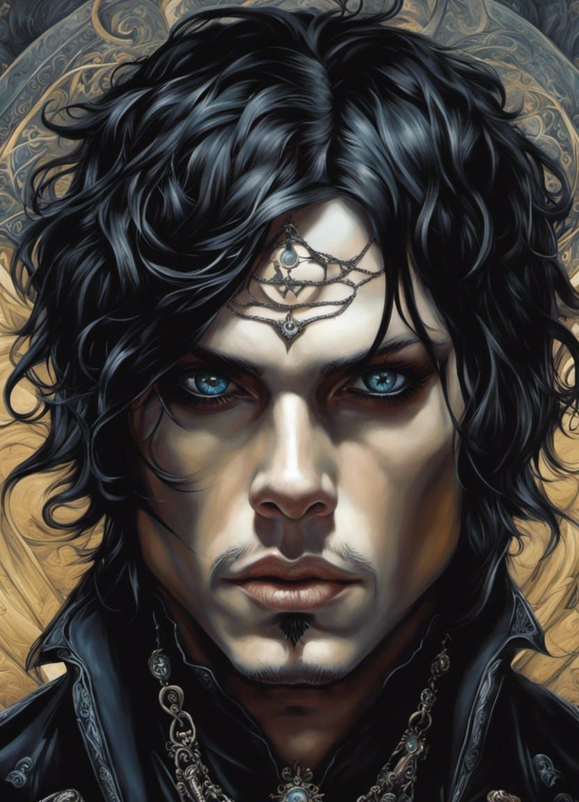 Gothic Homoeroticism in Acrylic Painting Style