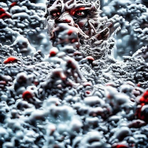 Multi-Headed Axolotl in Lake Hillier: Surreal Oil Painting