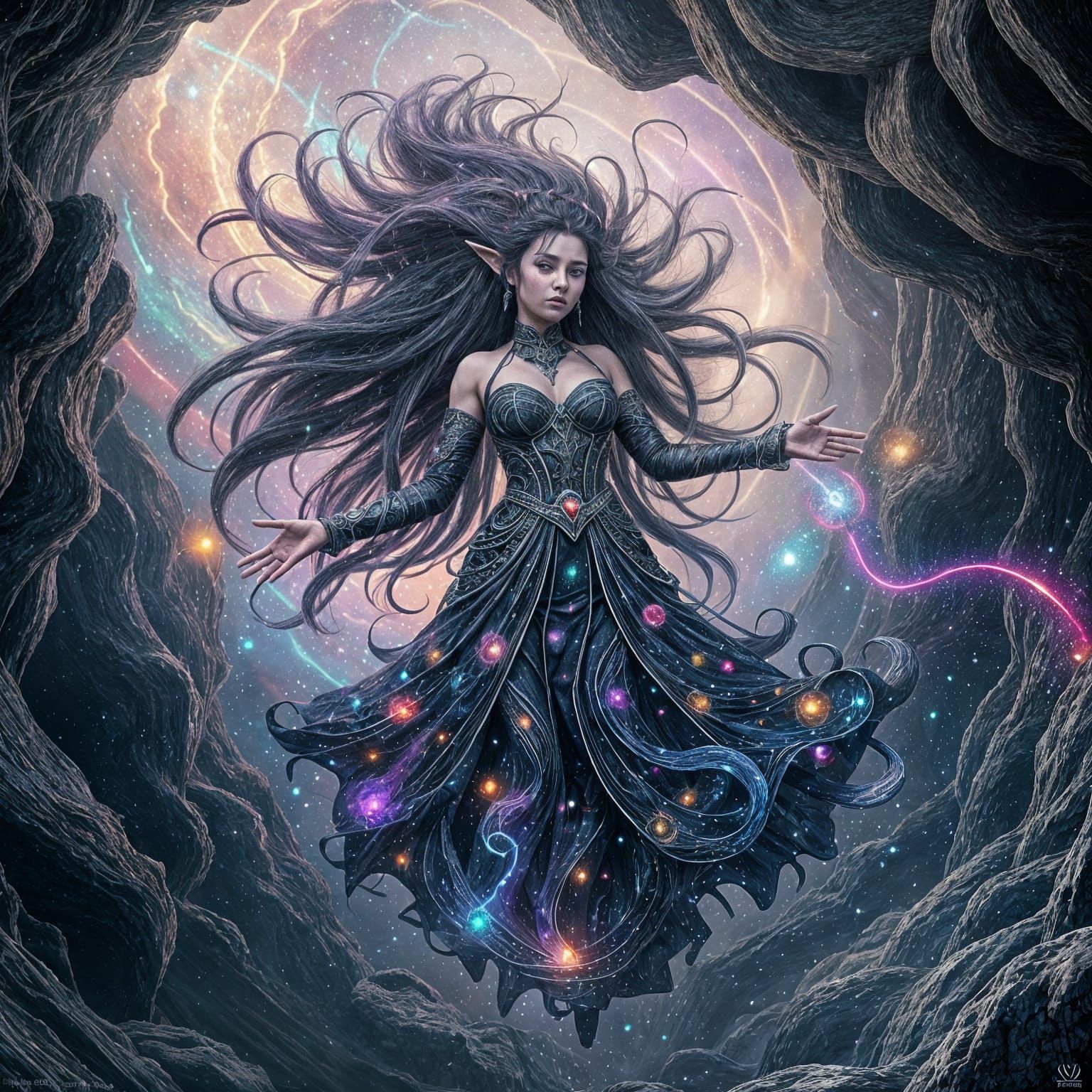 Dark Matter Sorceress Protecting Her Domain