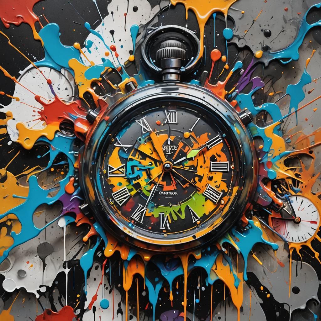 Colorful Graffiti Art: Time Has No Meaning