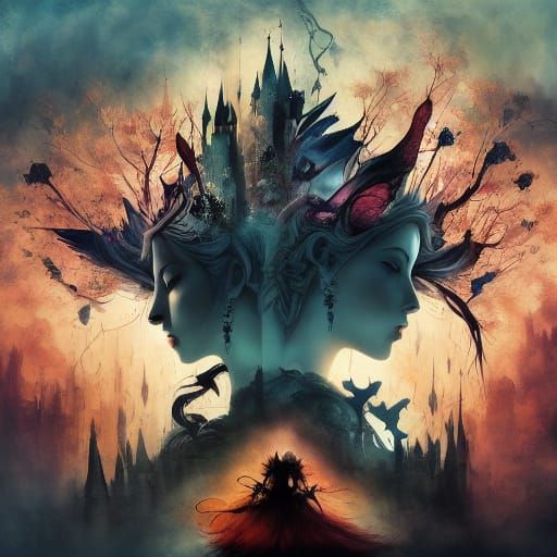 Twisted Emotions in a Dreamlike Portrait