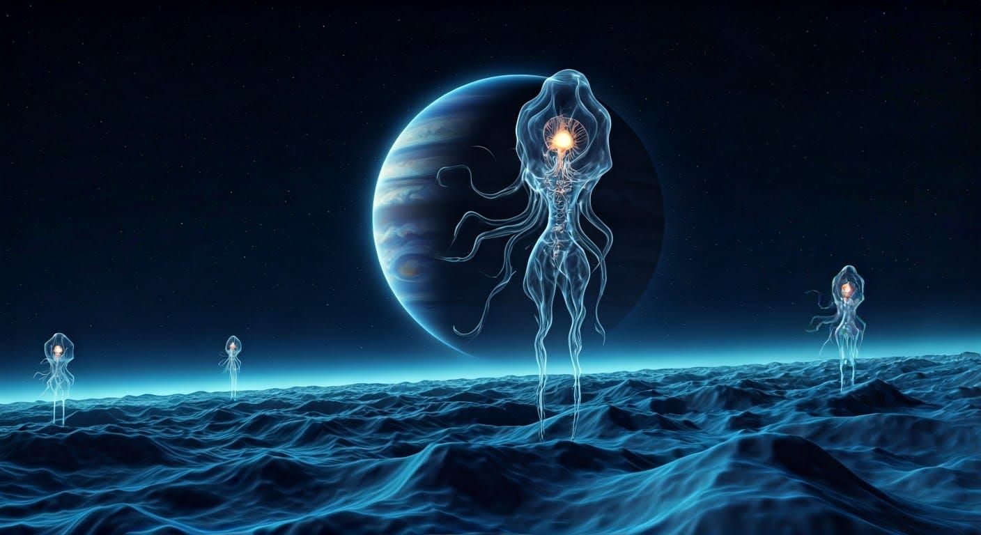 Vapor-Gas Lifeforms Thrive in Gas Giant's Atmosphere