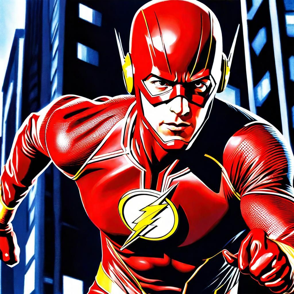 The Flash Running in Central City