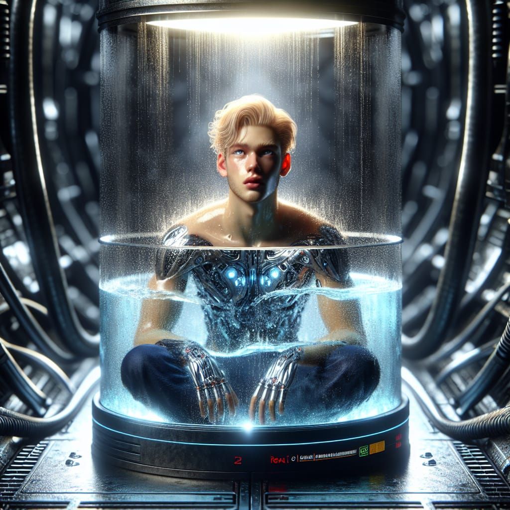 Cyborg Teenager Creation in Sci-Fi Setting