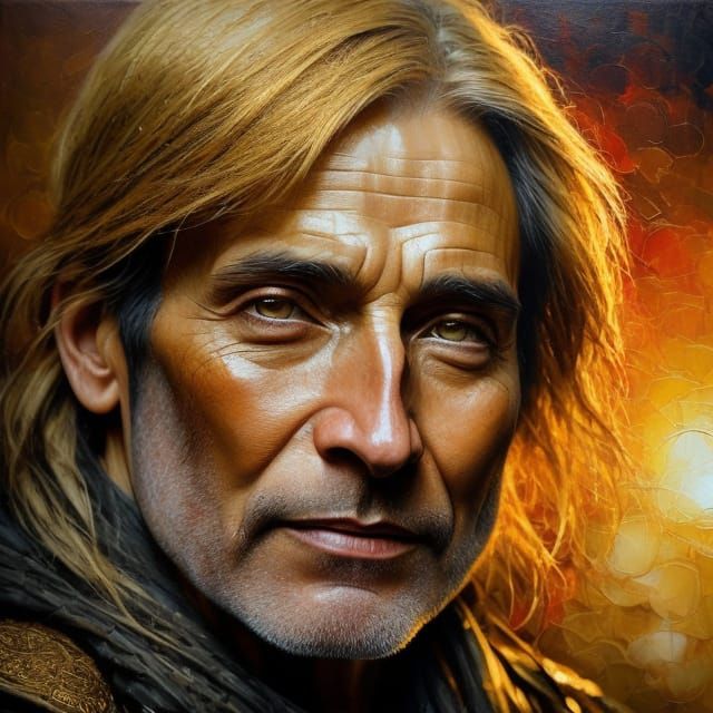 Young Woman Portrait in Sfumato Oil Style