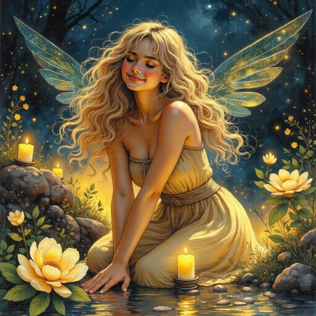 Enchanted Goddess of the Moonlit Lake