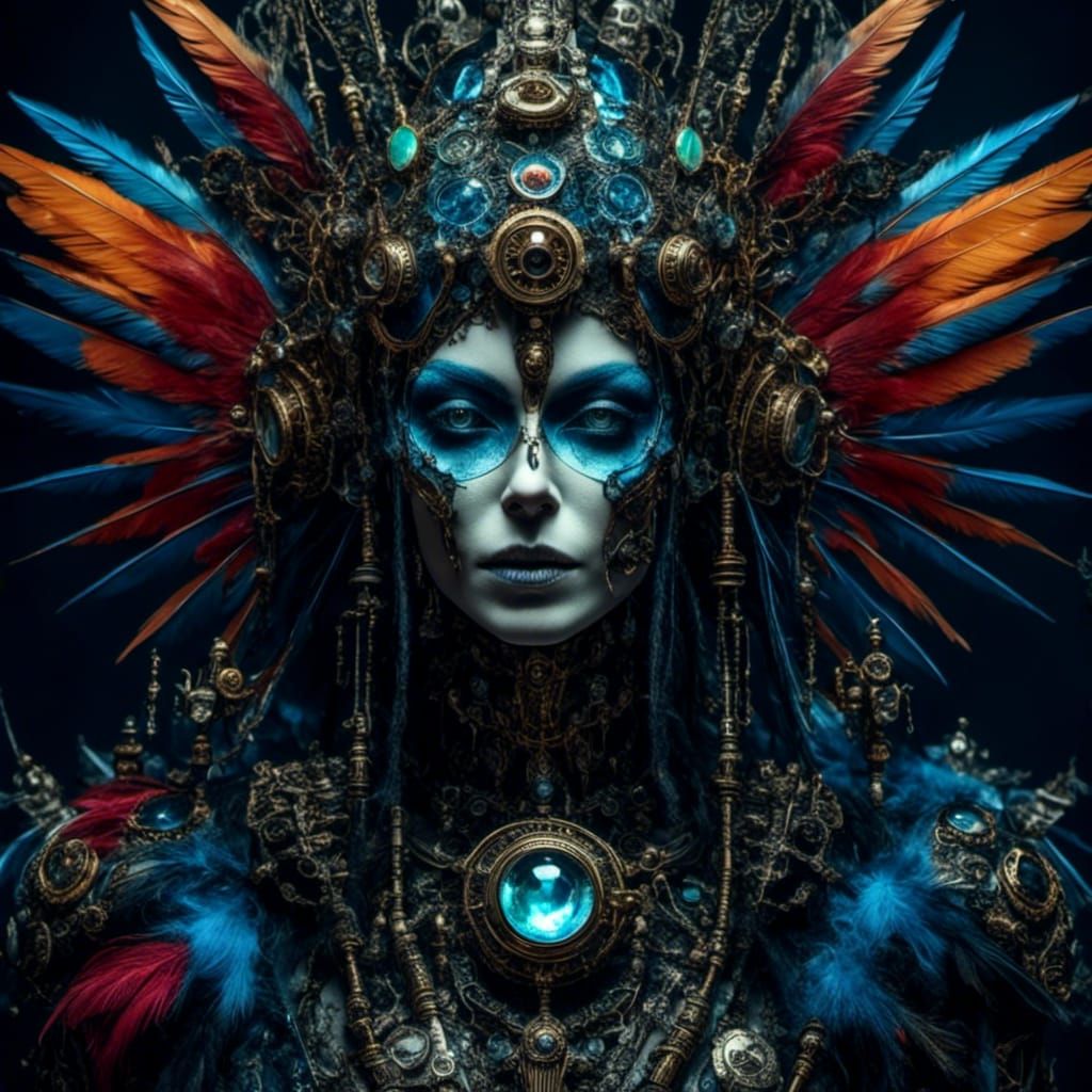 Steampunk Alice in Wonderland Macabre Anatomical Art