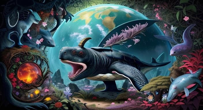 Vivid Hellscape Teeming with Life and Creatures