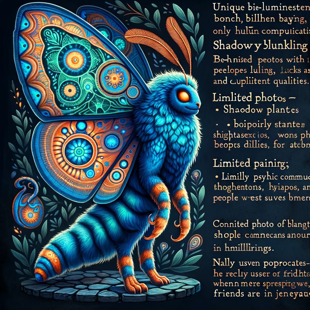 Bio-Luminescent Moth-Man Communicates with Light