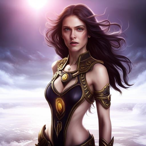 Brunette Goddess Fantasy Concept Art