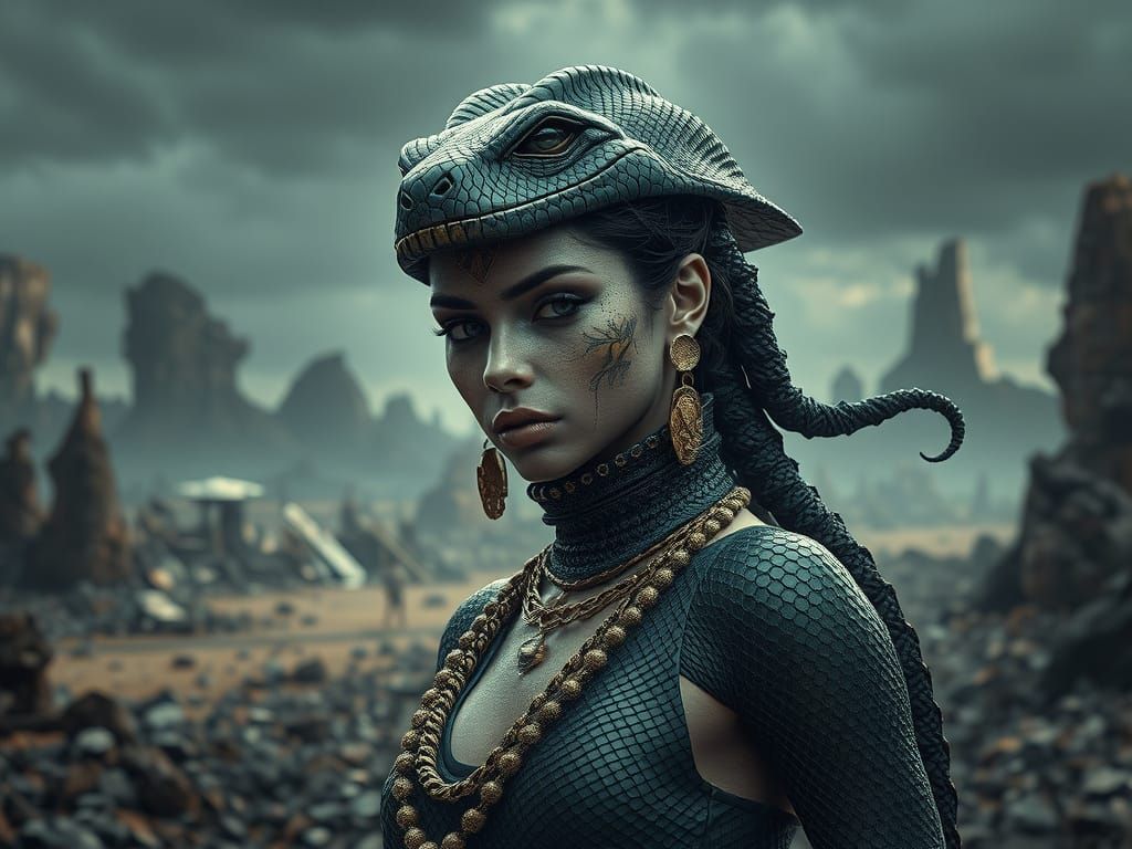 Surreal Apocalyptic Fashion Icon Emerges from Wreckage in Ha...