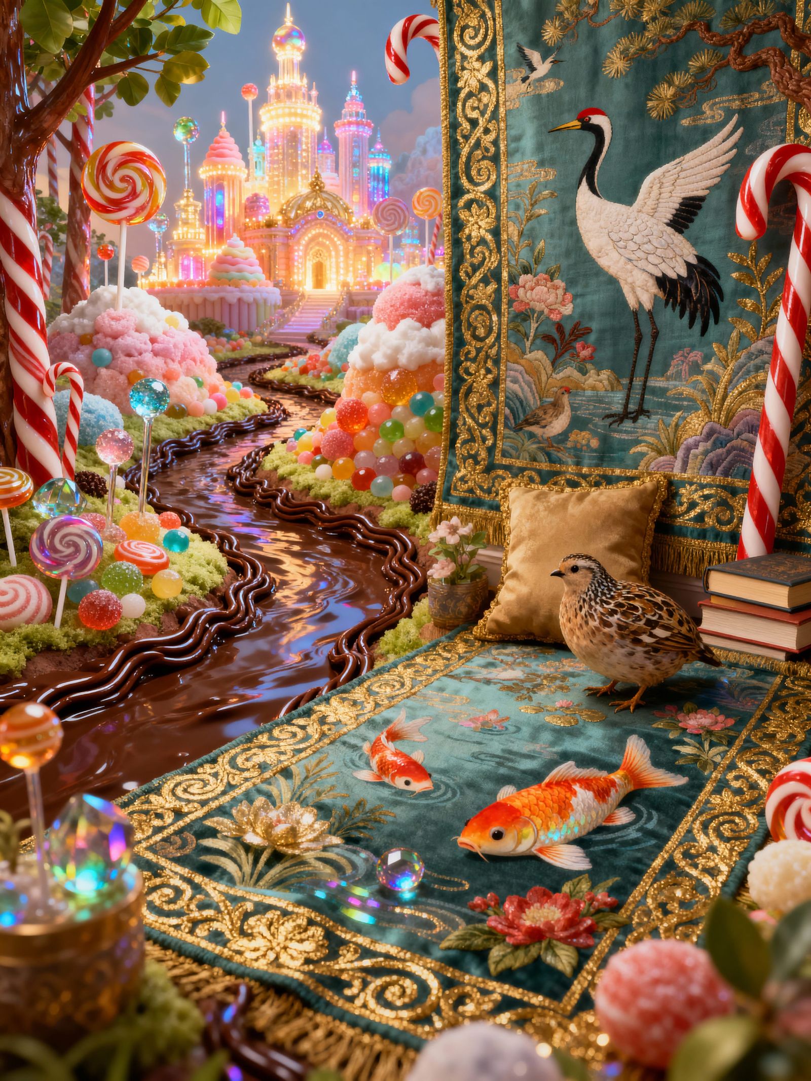 Fantastical Candy Worlds with Lollipop City and Chocolate Ri...