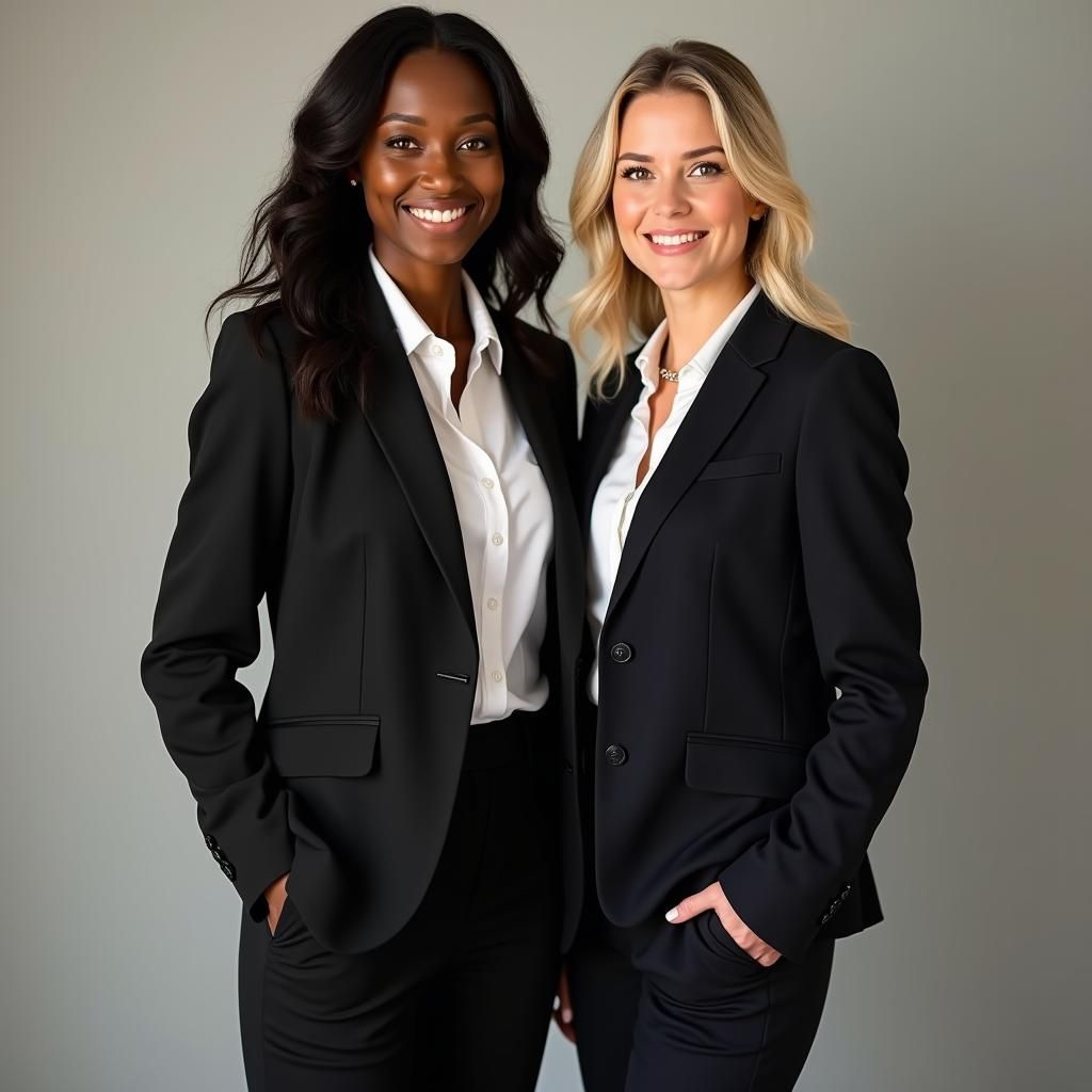Confident Female Lawyers in Modern Portraiture Style
