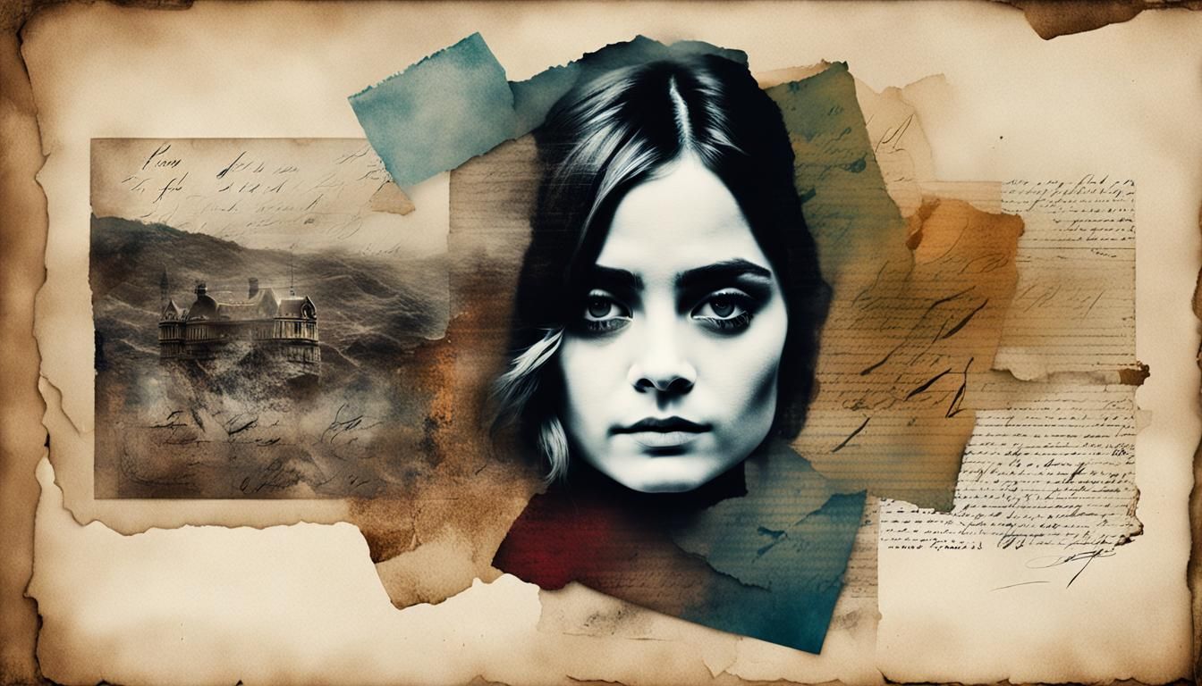 Four Faces of a Woman in Mixed Media Art