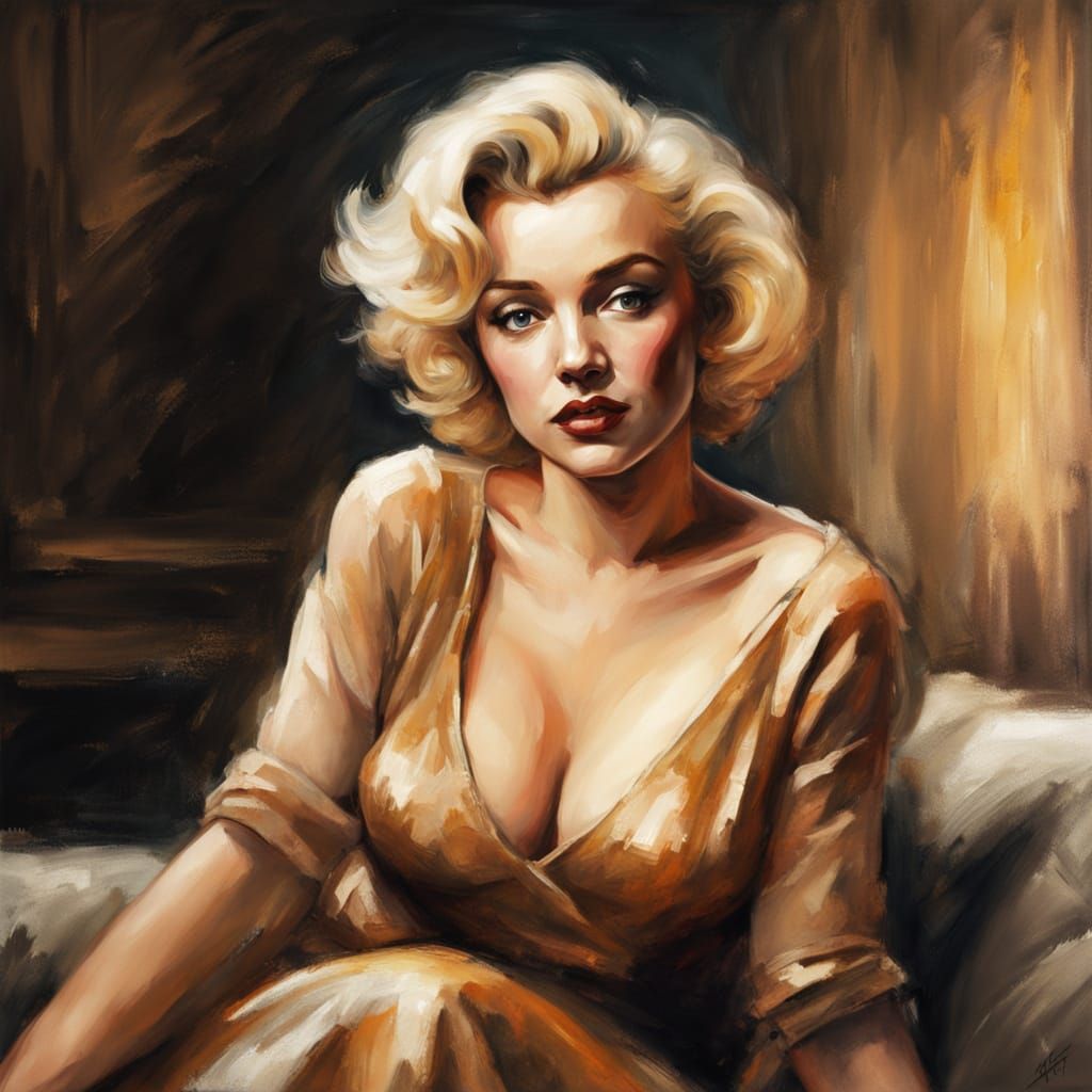 Marilyn Monroe in Warm Golden Light