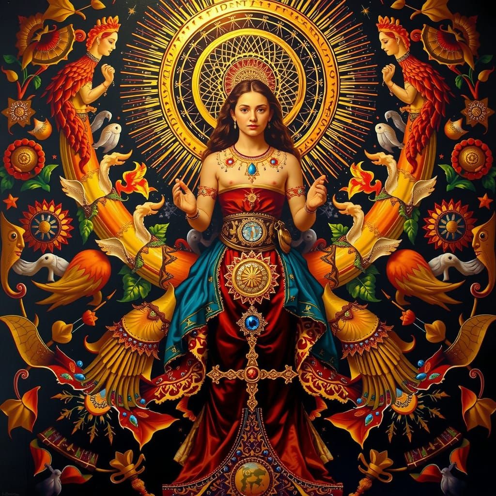 Masterpiece Painting of Beauty and Truth