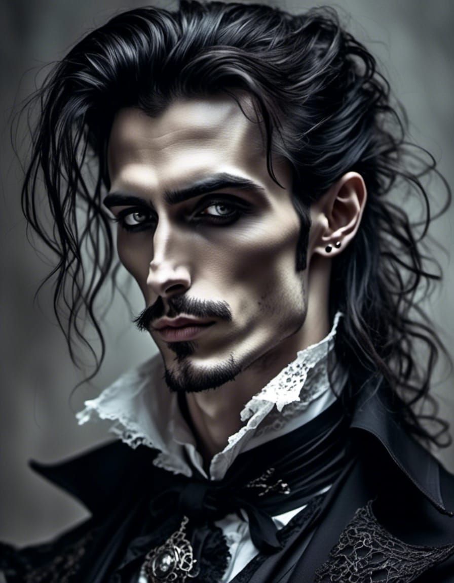 handsome gothic man