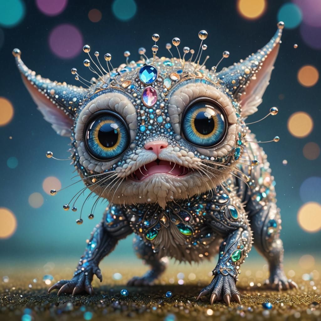 Surreal Creature with Big Eyes: Macro Photography