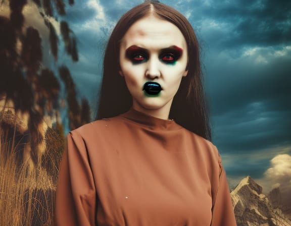 Demonic Priest at Despoiled Altar in Gothic Art