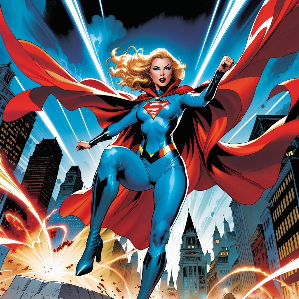 Rule 63 Superhero Comic Book Illustration