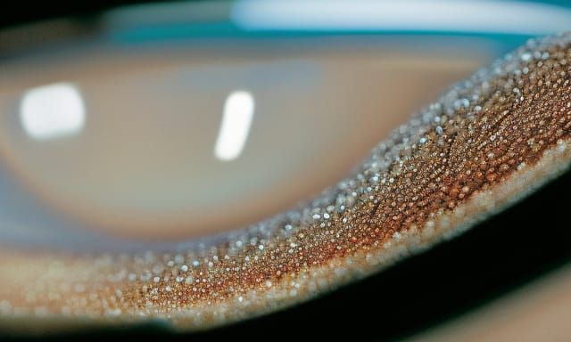 Detailed Uranium Atom Nucleus with Bokeh Effect