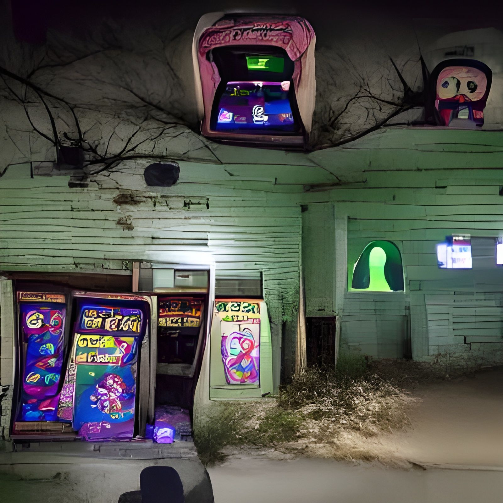 Ghost Town Arcade: Poltergeists Playing Video Games